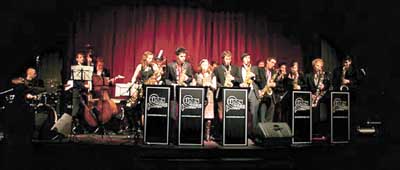 The Hornstars onstage.