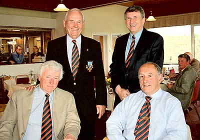 Brian Waters, Bob Howse, Ken Gouldsbrough and Stan Hudson (friends again).