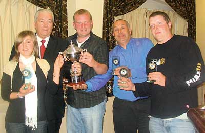 Pictured with Welsh team manager Malcolm Hawkins: Jolly Challenge winners - Lawrenny Sports.