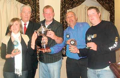 Pictured with Welsh team manager Malcolm Hawkins: Jolly Challenge winners - Lawrenny Sports.