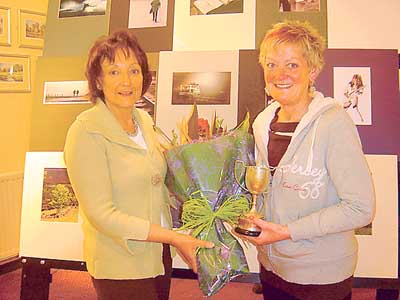 Jill Baxter CPAGB being congratulated by Gill Mackay, club treasurer.