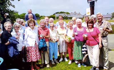Vi Weston with Steps2Health walkers. Pic. Barbara Morris.