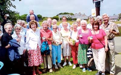 Vi Weston with Steps2Health walkers. Pic. Barbara Morris.