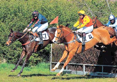 Local teenage jockey, John Mathias, who rode three winners for the second time in less than a week, is seen here riding Misamon to success in the Men’s Open.