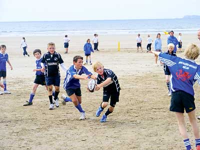 Action from the final of the competition.