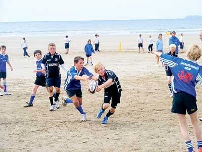 Action from the final of the competition.