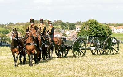 The King’s Troop, Royal Horse Artillery, gave a colourful display at Manorbier. Pic. Ray Hine