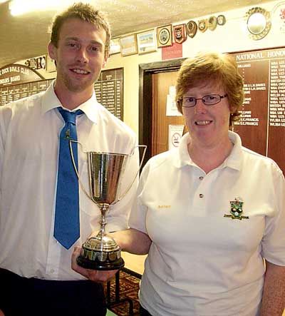 Mixed pairs winners Dan and Kathy Jenner.