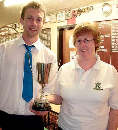 Mixed pairs winners Dan and Kathy Jenner.