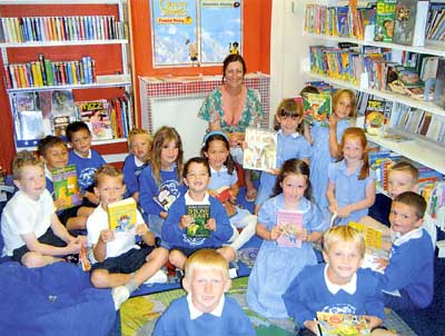 To help promote reading, pupils of Year 2 visited Tenby Library.