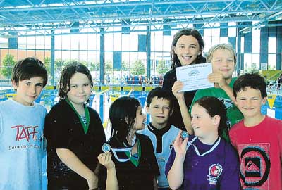Tenby swimmers at the 2011 Cardiff Bay Sprint Meet.