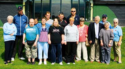 Members of the Avenue Centre are seen enjoying their recent visit to the Control Tower in Carew.
