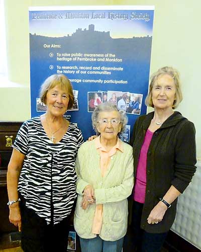 Participants in our community history: Pauline Waters, Hilda Fox and Anne Lankshear.