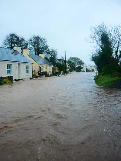 No not a river, but the road running through Angle as photographed by Jo Lynas on Monday.