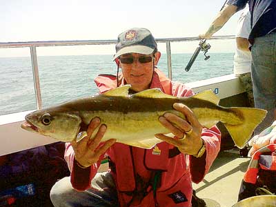 Bob Willing with his 5.25lb Pollack, which was the biggest fish of the day caughter during the club’s charter boat trip.