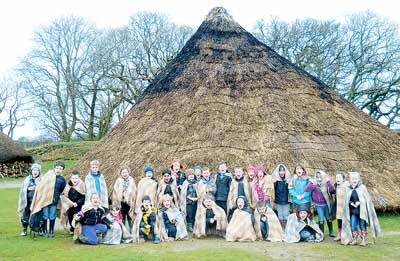 Pupils had a school trip to visit the Celtic round houses at Castell Henllys last week, learning how people lived in those days.