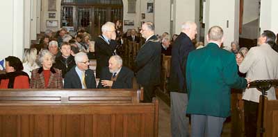 The church filling prior to the concert.