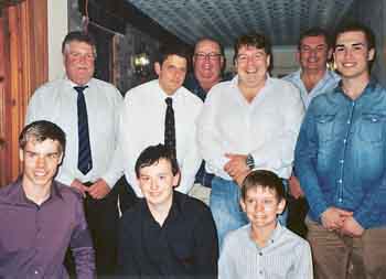 Pembroke second team: back row - John Harries, Jonathan Davies, Dai Jones, Simon Smith-Wrench, Spencer Harries, Simon Hooper; front - Lewys Wilkes, Sam Davies, Luke Harries.
