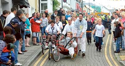 The Infection Controllers finally made the finish line on one wheel! Pic. Gwala Images