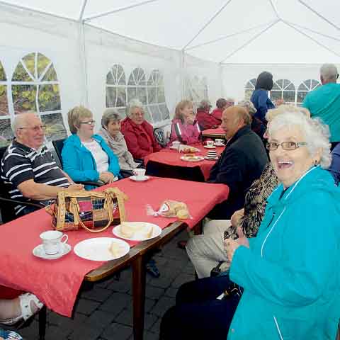 Some of the guests enjoying the party.