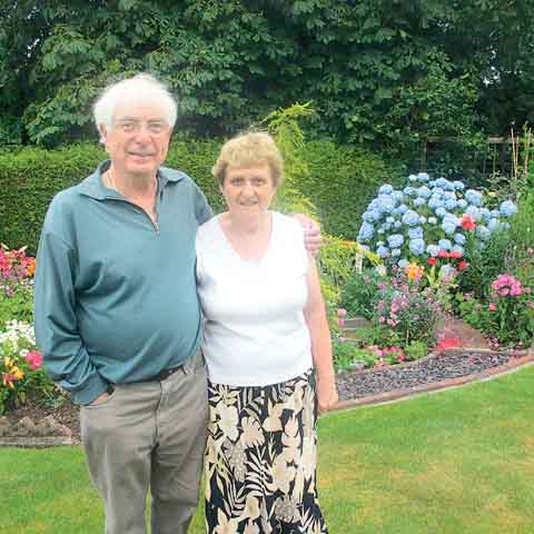 Bryan and Gwenda Mason who opened their gardens for the tea party.
