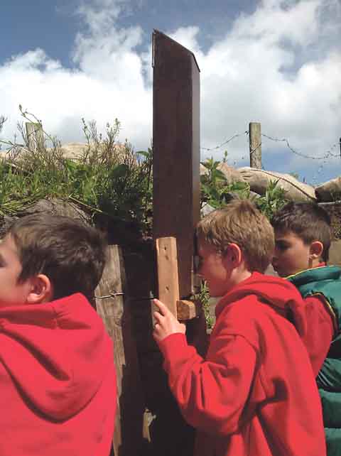 Looking into No Man’s Land with a periscope.