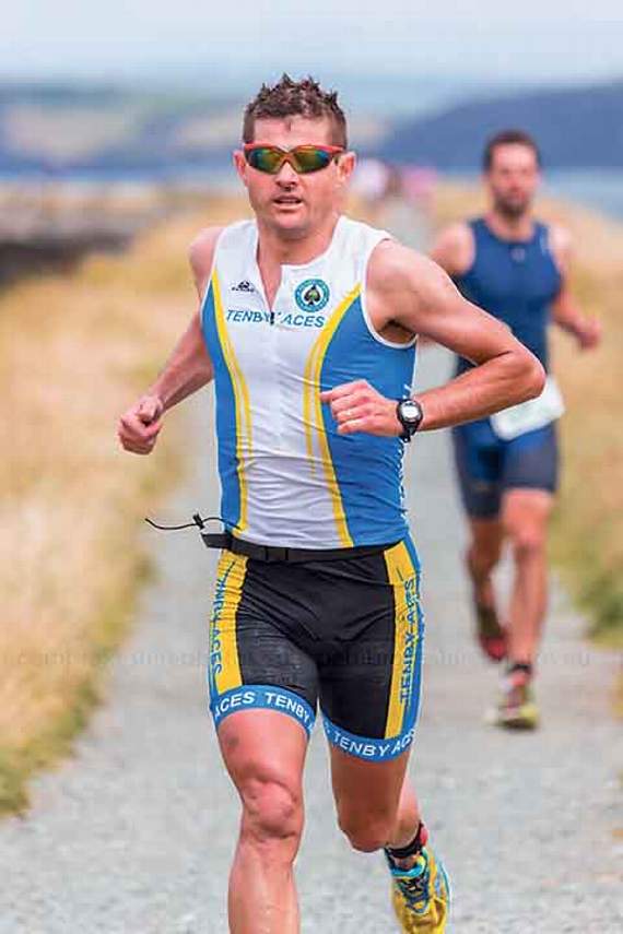 Richard Gardiner in the Half Ironman at Fishguard.
