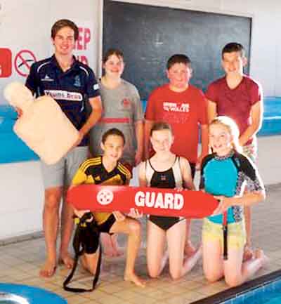 Some of the youngsters in the junior lifesaving club.