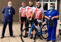 Bristol to Milford ride raises £2,566 for Withybush