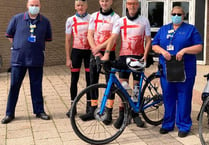 Bristol to Milford ride raises £2,566 for Withybush