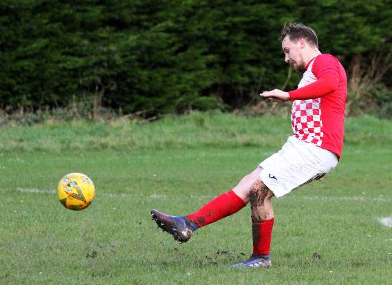 Paul Hodge scored from a free kick outside the penalty area. Pic Susan McKehon