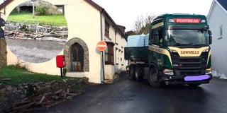 Lorry causes chaos in St Florence village - demolishing memorial benches