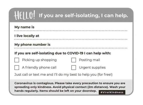 Help in the community cut-outs have been circulating