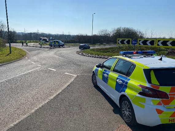 Patrols on Carew roundabout over the weekend