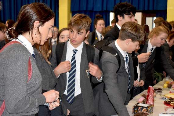 Pupils at the 'Time to Talk Day' event at Greenhill School