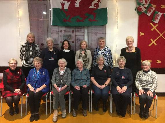The Pembroke Ladies Lifeboat Guild members take a well-earned break after the concert and cawl supper at Pembroke Town Hall.