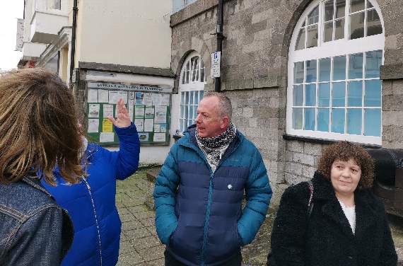 Clr. Jon Harvey who resigned following PTC’s vote was present at the protest.