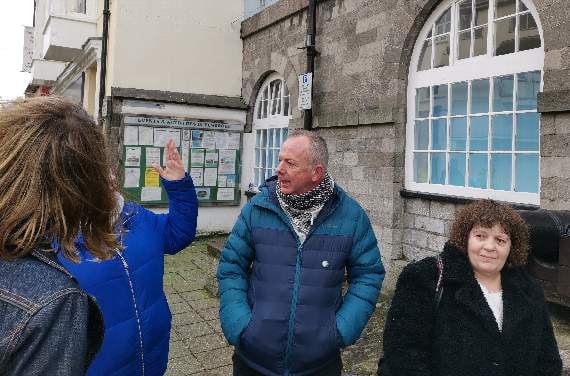 Clr. Jon Harvey who resigned following PTC’s vote was present at the protest.