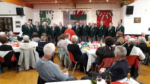 The Pembroke and District Male Voice Choir entertaining in their own inimitable way.