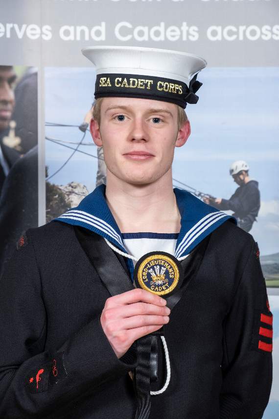Leading Cadet Rhys Hughes-Phillips joined the Milford Haven Sea Cadets and Royal Marine Cadets at the age of 10.