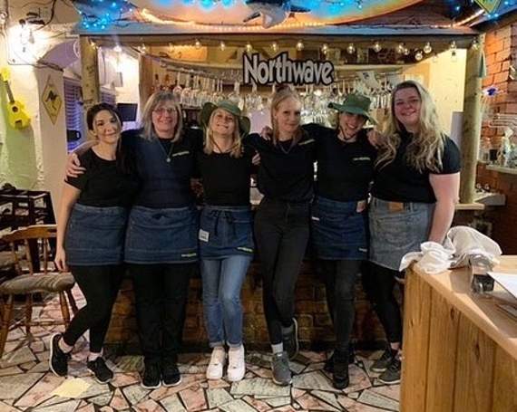 Staff at the Kookaba getting ready for the theme night.