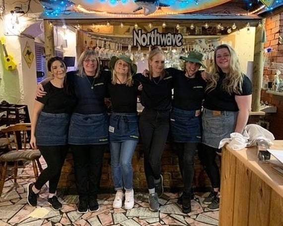 Staff at the Kookaba getting ready for the theme night.