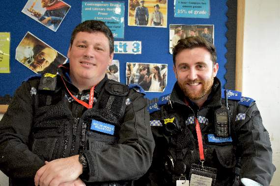 Members of the local policing team attended the event at Greenhill School