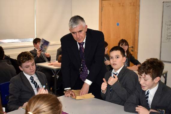 Pupils taking part in the workshops.