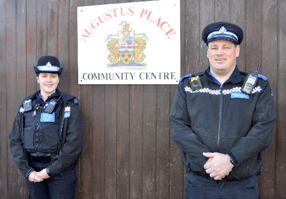 PCSOs Steph Rayner and Paul Emmanuel part of the local Neighbourhood Policing Team tasked with tackling issues in the community