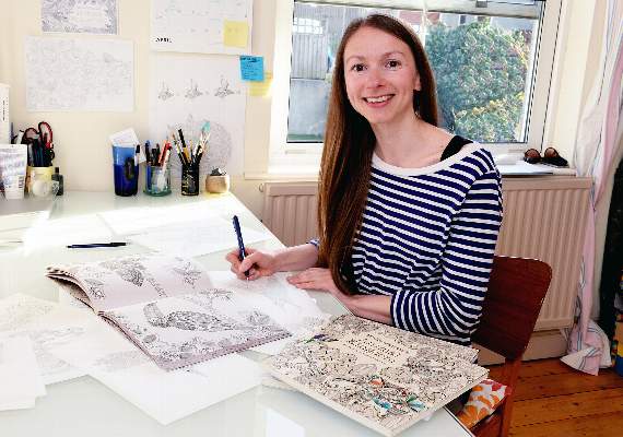 Millie in her studio (Pic. Gareth Davies Photography)