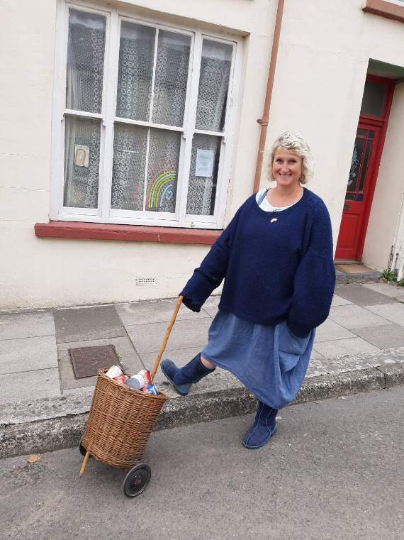 Narberth’s very own Rainbow Fairy Diana Brook volunteering with the scheme.