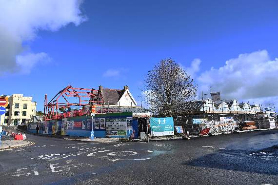 The re-development of the former ‘Coal Office’ building, when completed, will see the building become the Ocean Square Heritage, Interpretation and Welcome Centre, which will include an all-weather covered plaza, events area and commercial units (Pic. Gareth Davies Photography)