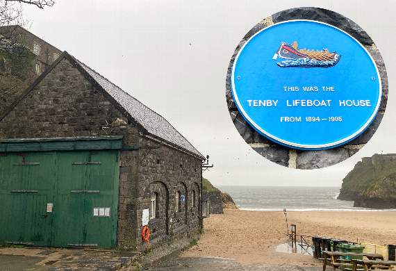 The Old Lifeboat House is situated at the very North-East of Tenby’s Castle Beach tucked against the rockface at the base of Castle Hill.