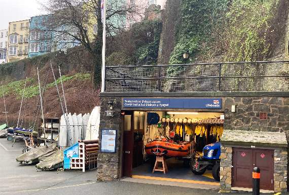 The D Class inshore lifeboat currently launches from the station just off the harbour.
